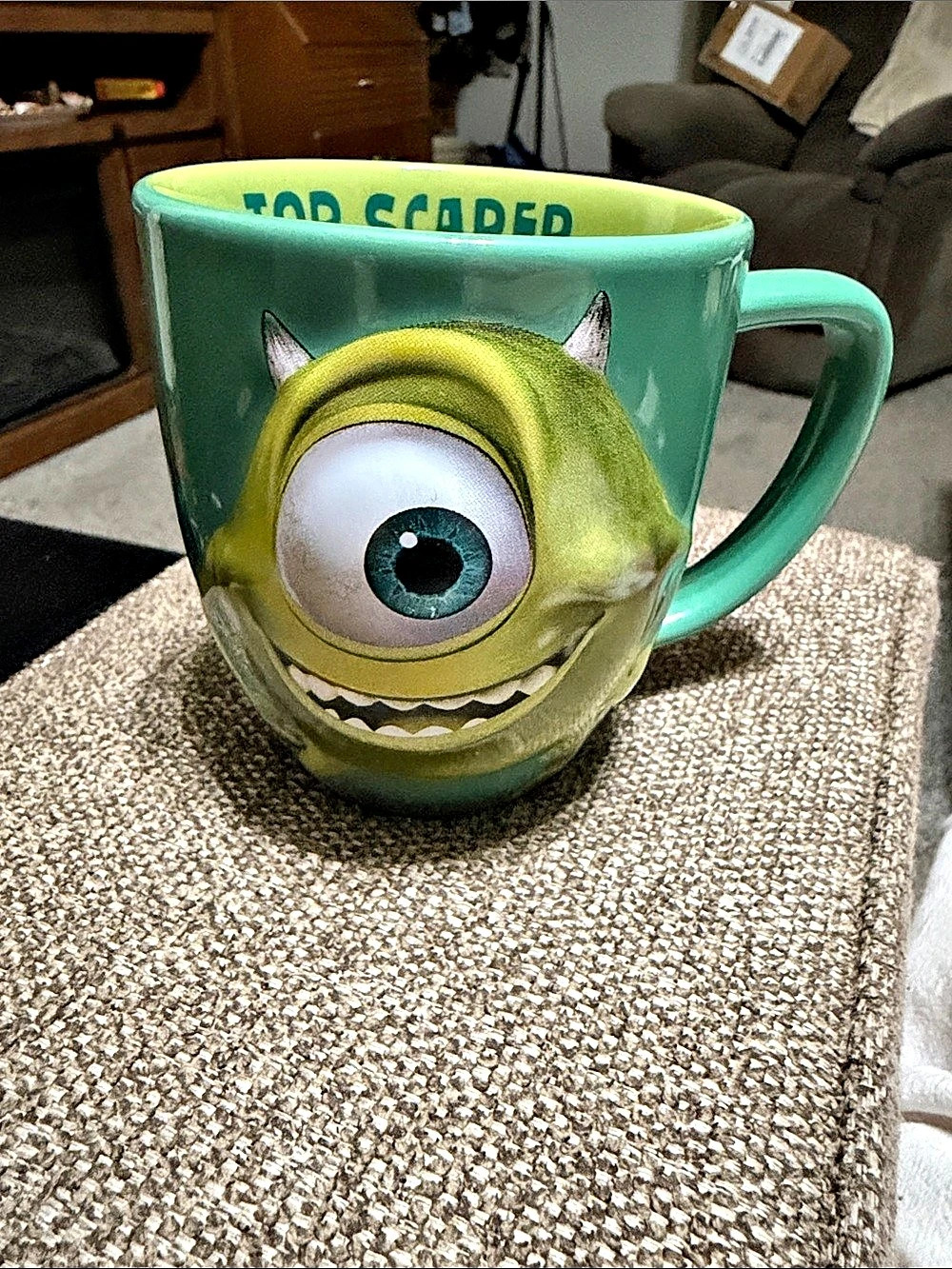 Disney Pixar Mike Wazowski Top Scarer mug Green Top Scarer Mug